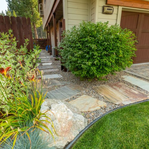 landscaped walkway by tahoe outdoor living